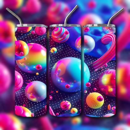 Abstract 3D Art Tumbler