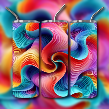 Abstract 3D Art Tumbler