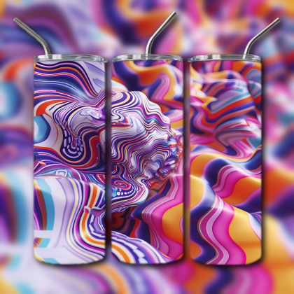 Abstract 3D Art Tumbler
