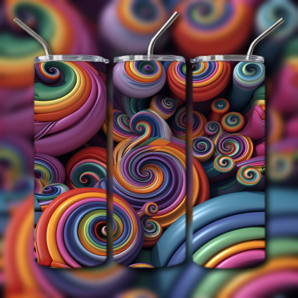 Abstract 3D Art Tumbler