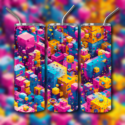 Abstract 3D Art Tumbler