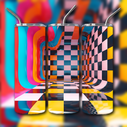 Abstract 3D Art Tumbler