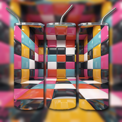 Abstract 3D Art Tumbler