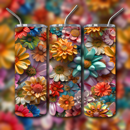 Abstract 3D Art Tumbler
