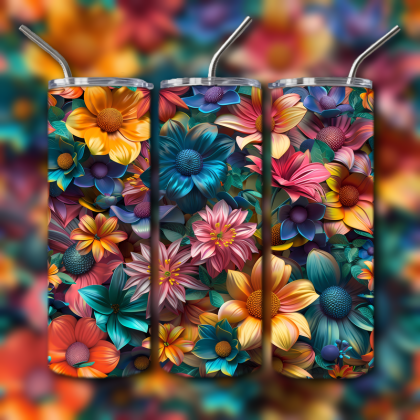 Abstract 3D Art Tumbler