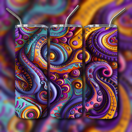 Abstract 3D Art Tumbler