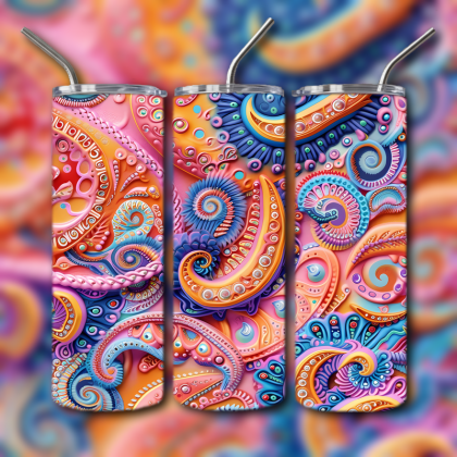 Abstract 3D Art Tumbler