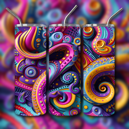 Abstract 3D Art Tumbler