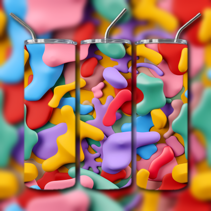 Abstract 3D Art Tumbler