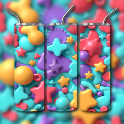 Abstract 3D Art Tumbler