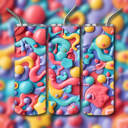 Abstract 3D Art Tumbler