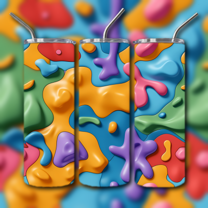 Abstract 3D Art Tumbler