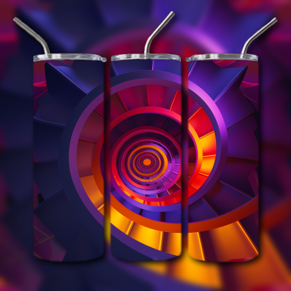Abstract 3D Art Tumbler