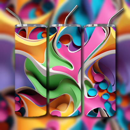 Abstract 3D Art Tumbler