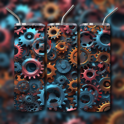 Abstract 3D Art Tumbler