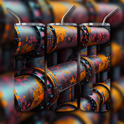 Abstract 3D Art Tumbler