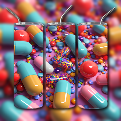 Abstract 3D Art Tumbler