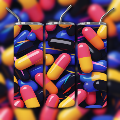 Abstract 3D Art Tumbler