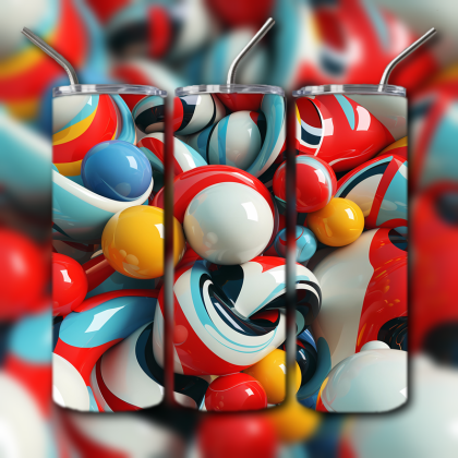 Abstract 3D Art Tumbler