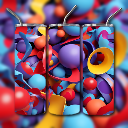 Abstract 3D Art Tumbler