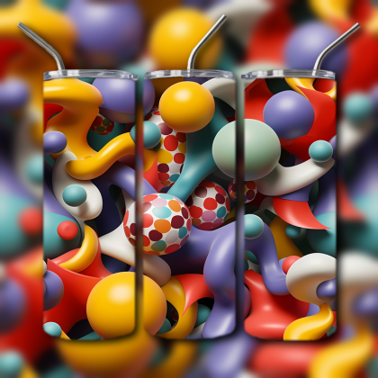 Abstract 3D Art Tumbler