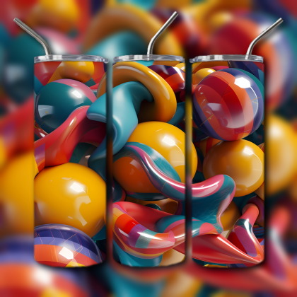 Abstract 3D Art Tumbler