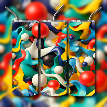 Abstract 3D Art Tumbler