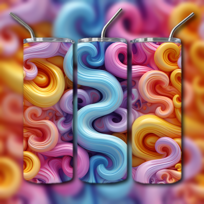 Abstract 3D Art Tumbler