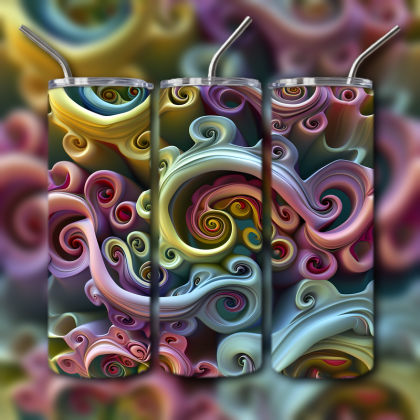 Abstract 3D Art Tumbler