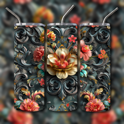 Abstract 3D Art Tumbler