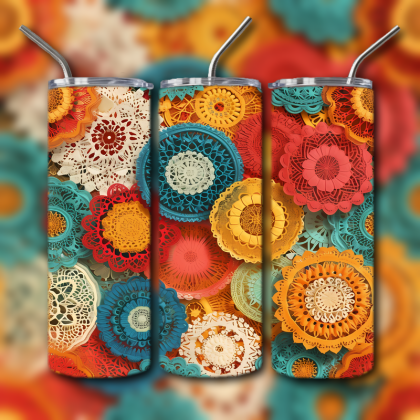 Abstract 3D Art Tumbler