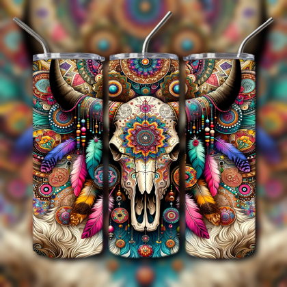 Cow Skull Tumbler