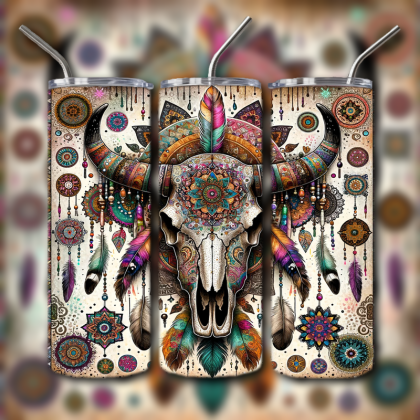 Cow Skull Tumbler