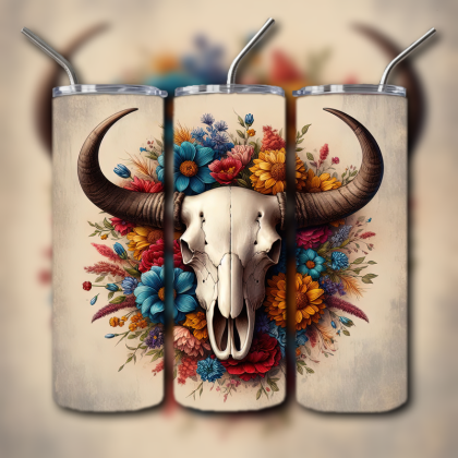 Cow Skull Tumbler