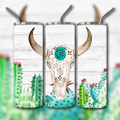 Cow Skull Tumbler