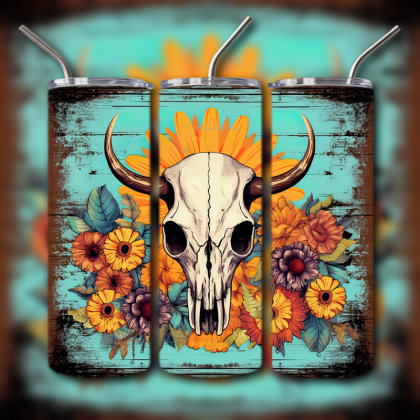Cow Skull Tumbler