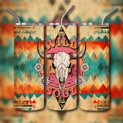Cow Skull Tumbler
