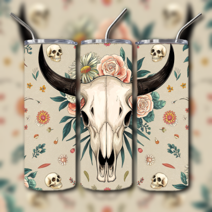 Cow Skull Tumbler