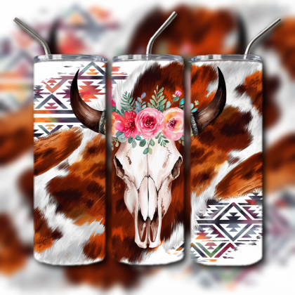 Cow Skull Tumbler