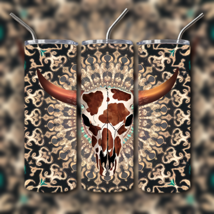 Cow Skull Tumbler