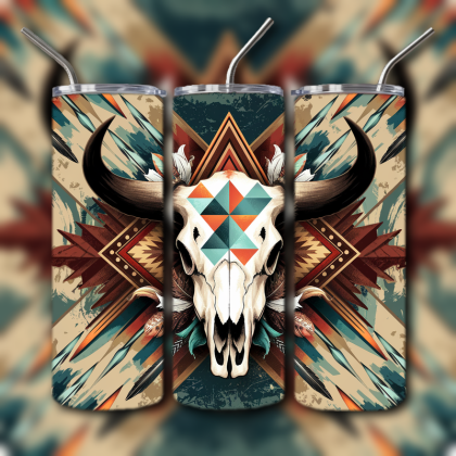 Cow Skull Tumbler