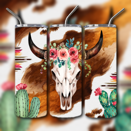 Cow Skull Tumbler