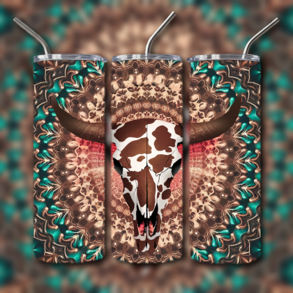 Cow Skull Tumbler