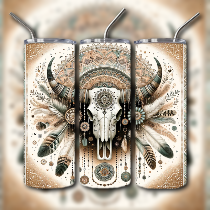 Cow Skull Tumbler