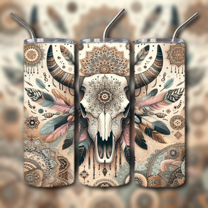 Cow Skull Tumbler