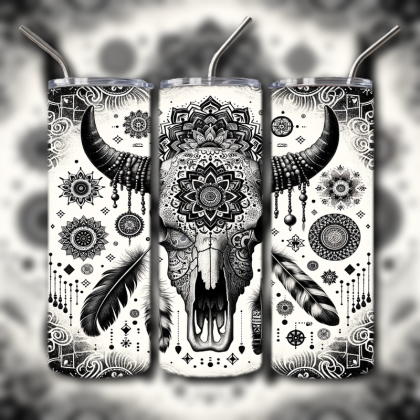 Cow Skull Tumbler