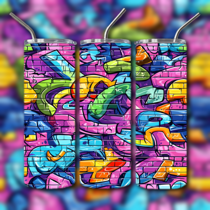 Colorful Graffiti Wall Art Tumbler
