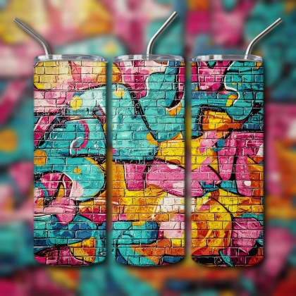 Colorful Graffiti Wall Art Tumbler