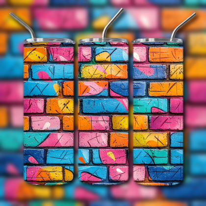 Colorful Graffiti Wall Art Tumbler