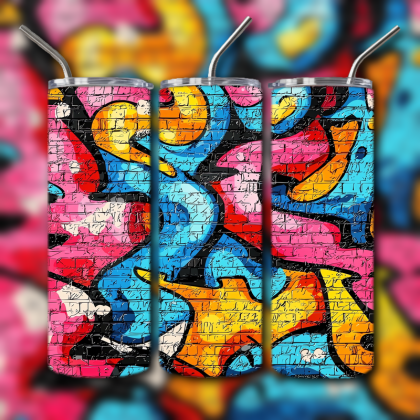 Colorful Graffiti Wall Art Tumbler